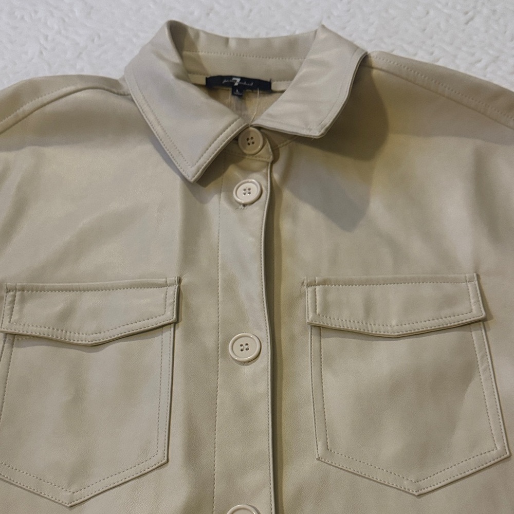 7 For All Mankind Beige Utility Jacket